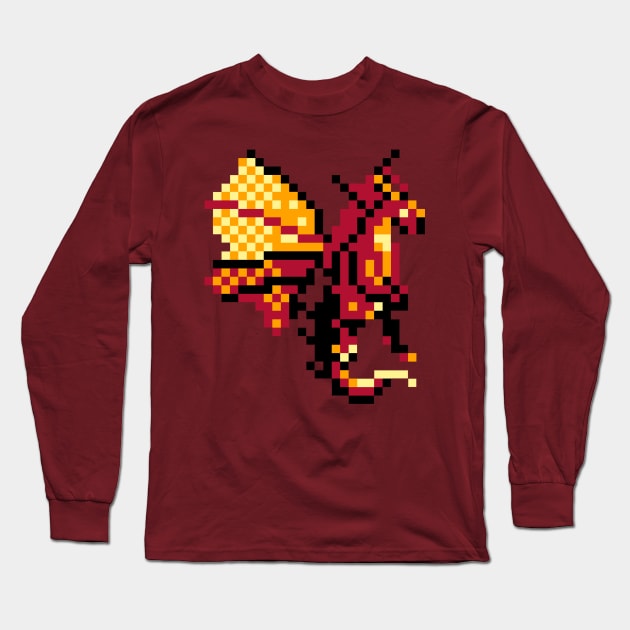 Dragon Pixel Art Long Sleeve T-Shirt by ninonino